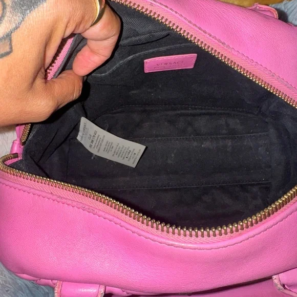 Versace Pink Quilted Women's Handbag - Picture 15 of 17